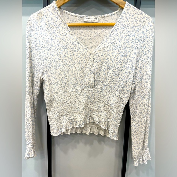 Paper Crane Tops - Women’s Small Paper Crane long sleeve blouse